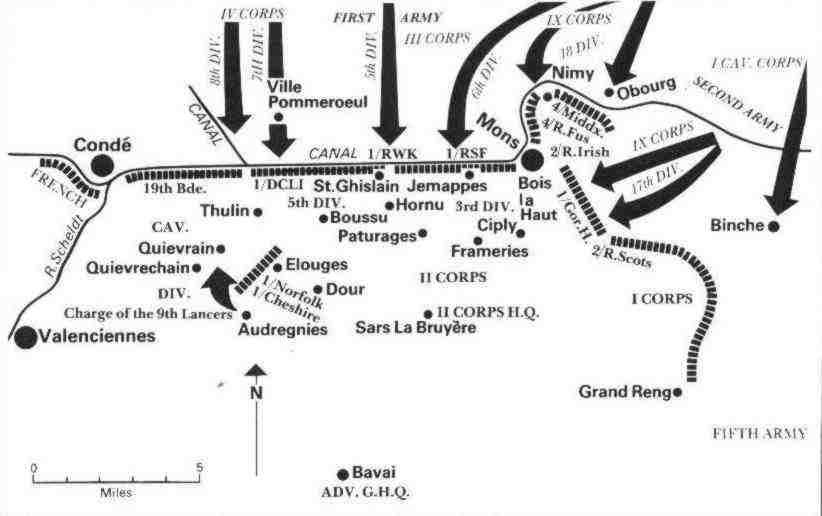The Battle of Mons Map